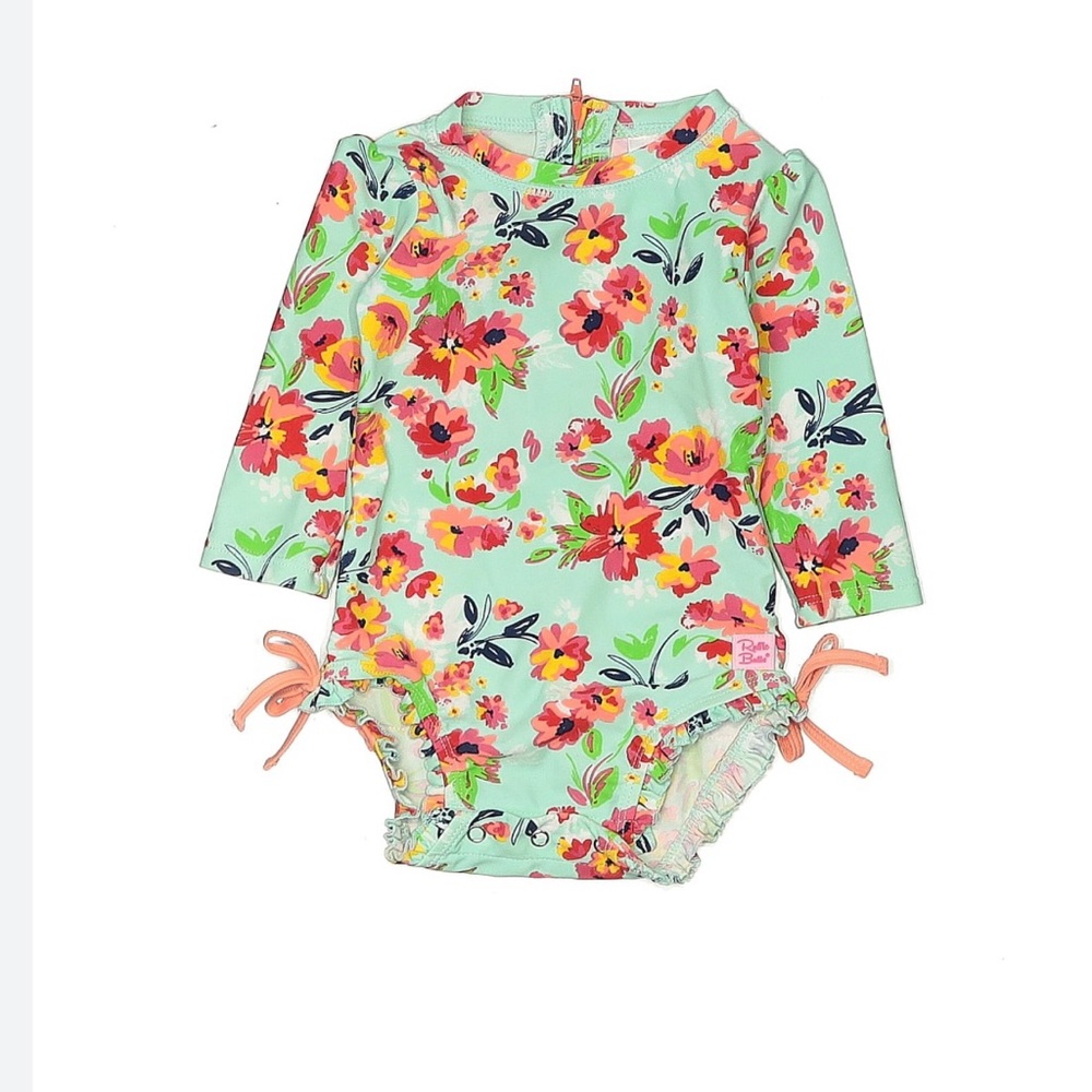 RuffleButts floral swimsuit
